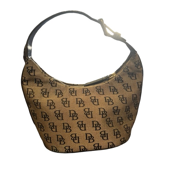 Dooney & Bourke Monogram Brown Shoulder Bag - Picture 2 of 9
